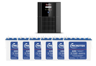 Microtek Inverter UPS SW JM SW 6000+ / 72V with Dura STRONG M1603624TT 12V 160Ah Battery